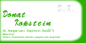 donat kopstein business card